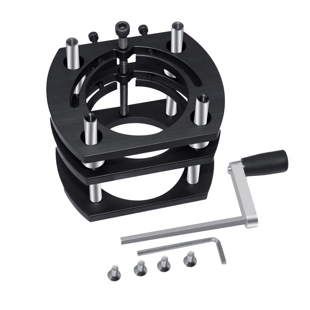 Router Lift and Aluminum Router Table Insert Plate W/ Sliding Fence and Miter Gauge for Wood Router Trimming Machine WorkBenches
