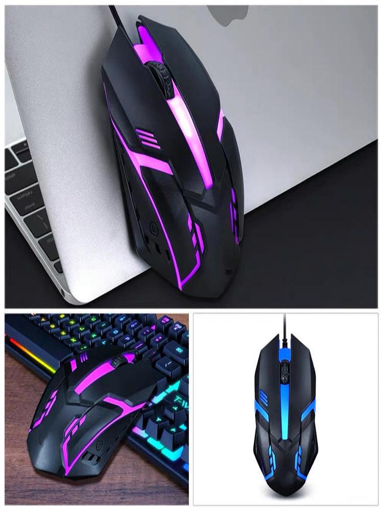 1 unidad ITLY M01 deportes LED luminoso retroiluminado USB ratón para juegos por cable para PC de escritorio portátil Oficina ordenador ratón para juegos