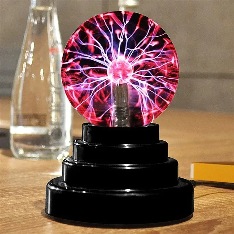 Lampa Plazmowa Magiczna Kula 3/4/5/6 Cala LED Atmosferyczna Lampka Nocna Sterowana Dotykowo Szklana Lampa Plazmowa Dekoracja Sypialni Prezent dla Dzieci