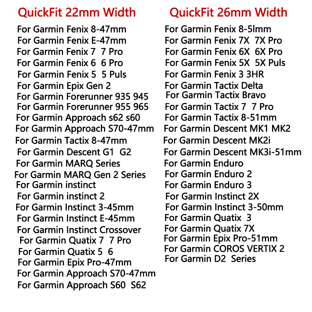 Outdoor Sports 22/26mm Silikon-Uhrenarmband für Garmin Fenix 8 E 5 5X 6X 6 7 7X Pro/TACTIX/Mk2 Mk2i G1/Enduro 2 3 QuickFit-Armband