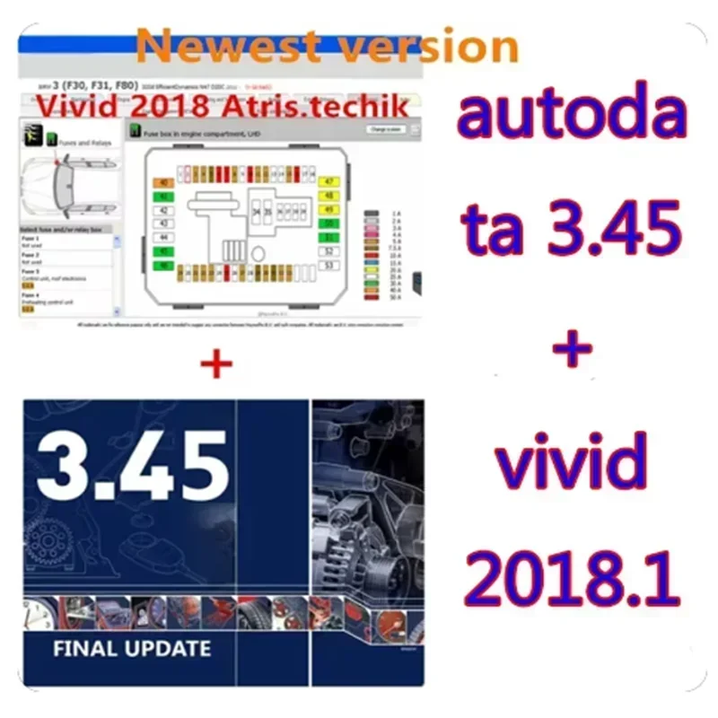 Новейшее автомобильное программное обеспечение Hot AutoData 2025, 3,45 + Vivid Workshop Data Atris-Stakis Technik 2018,01 В, многоязычный, польский, испанский Li