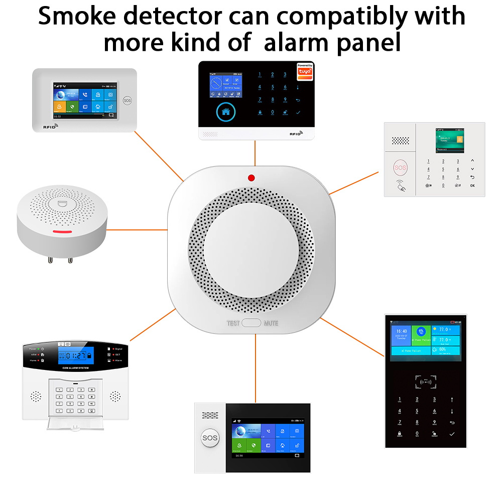 Eleopard 433MHz Wireless Smoke Fire Alarm Sensor Home Security Protection System Firefighter Fire Equipment For Home Office
