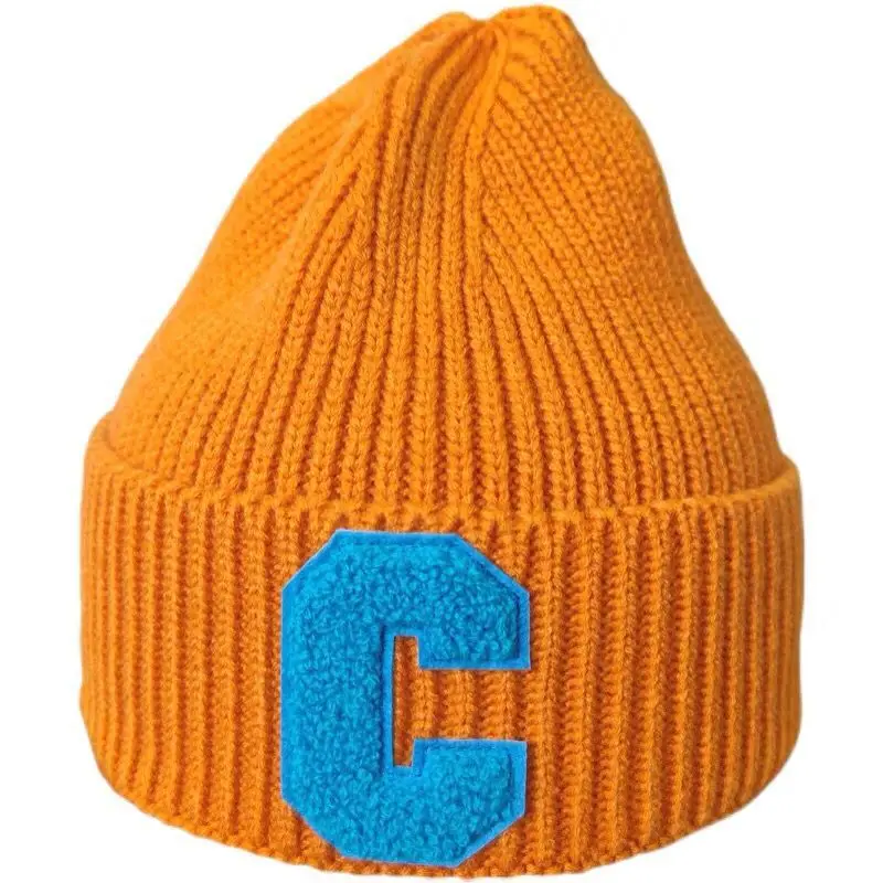 Gorro tejido de invierno Unisex con letra grande C, gorro sencillo, versión coreana, gorros, gorros informales suaves de Hip Hop