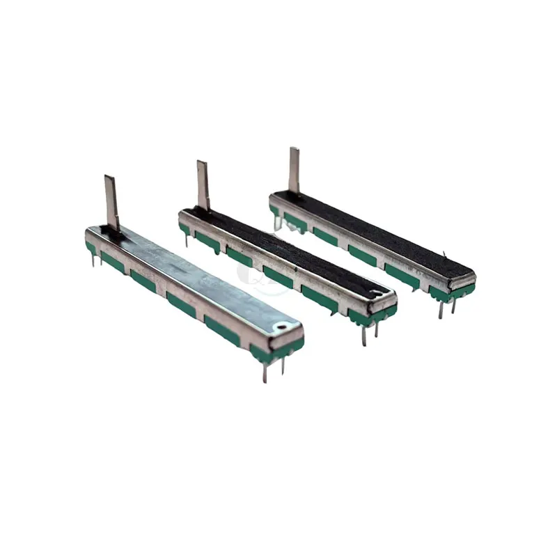 5 uds revestimiento deslizante recto potenciómetro mezclador Fader resistencias variables B103 10K Ohm 75mm atenuador de doble canal A10K A20K A50K D10K