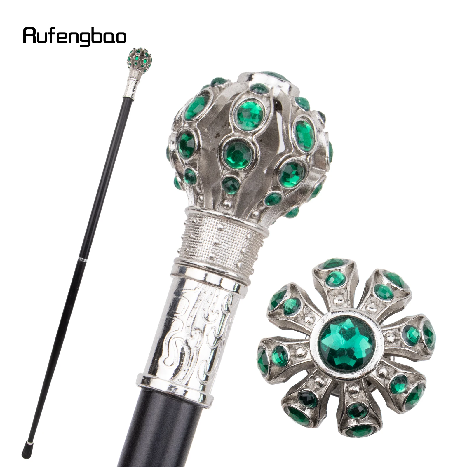 Bastón decorativo de vampiro para caminar, bastón de moda para fiesta, Crosier de Halloween, color blanco y verde, 93cm