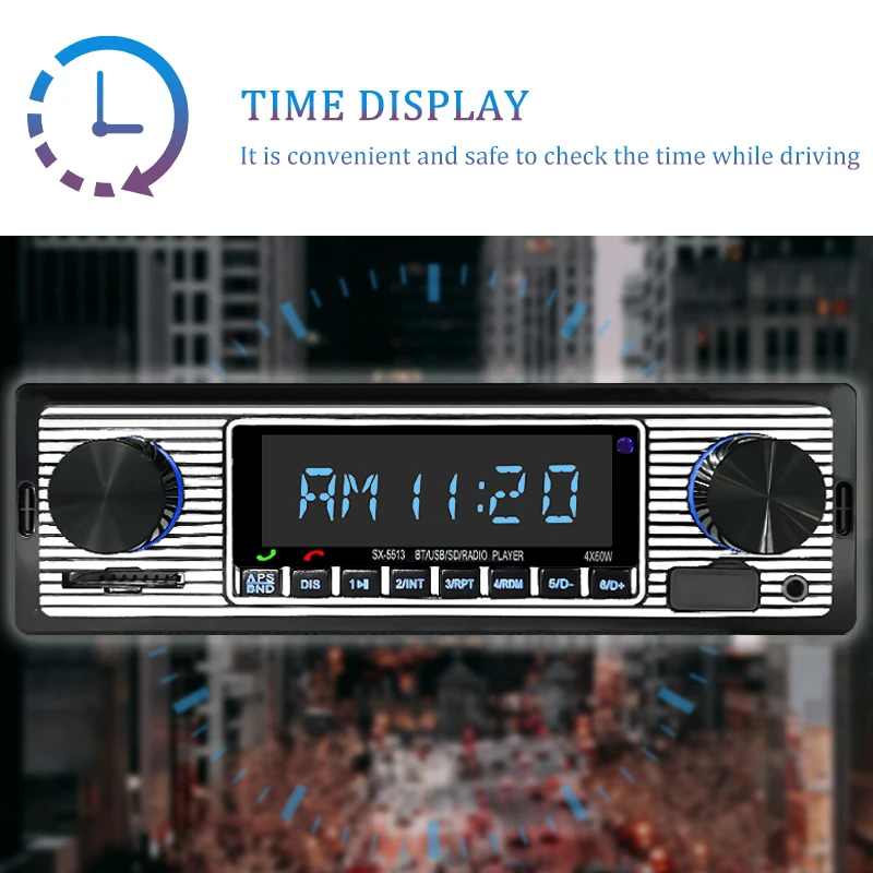 SINOVCLE Car 1 DIN Radio 1 DIN Stereo Digital Car Bluetooth FM Audio Music USB / SD with In Dash AUX Input 12V MP3 Multimedia