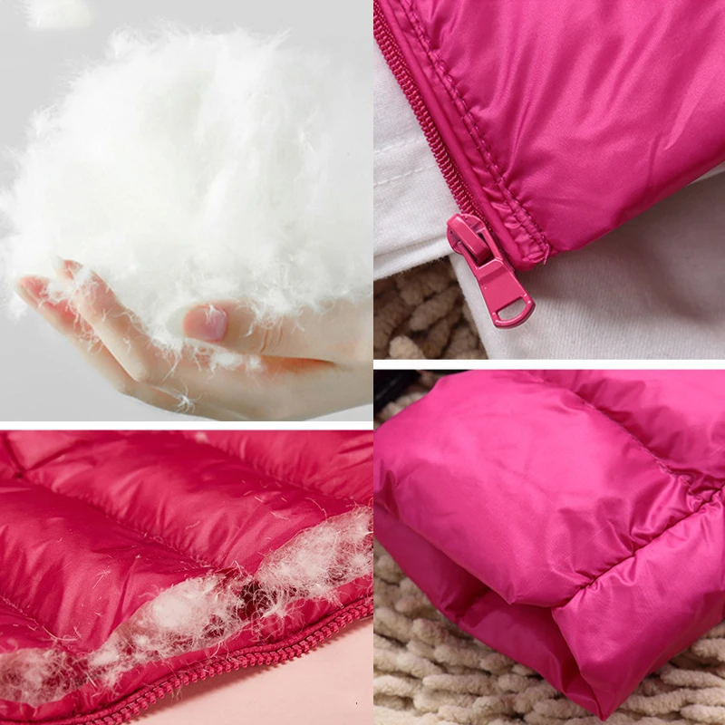 7XL Nữ Trắng Vịt Xuống Áo Khoác 4XL 5XL Nữ Siêu Nhẹ Vịt Xuống Áo Khoác Thu Đông Ấm Cổ Áo Đứng Đi Bộ Đường Dài choàng