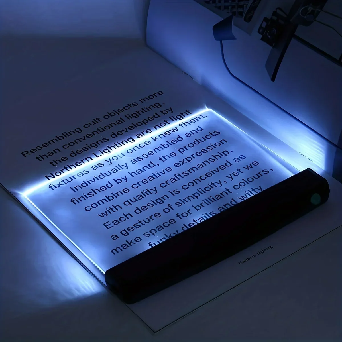 1pc LED 평면 패널 야간 투시경 독서 등, 눈 보호 독서 등 학생 야간 독서 등