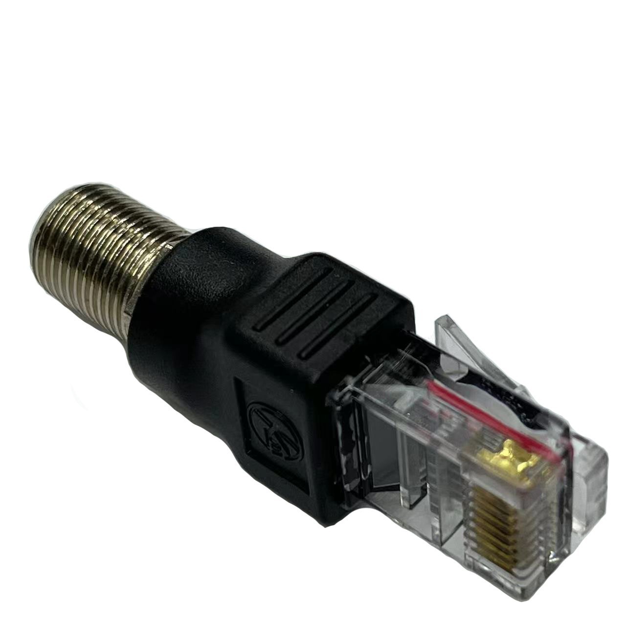 1Pcs RF Female To RJ45 Male Coaxial Barrel Coupler Adapter Coax Adapter, RJ45 To RF Connector BNC F-Type Connector
