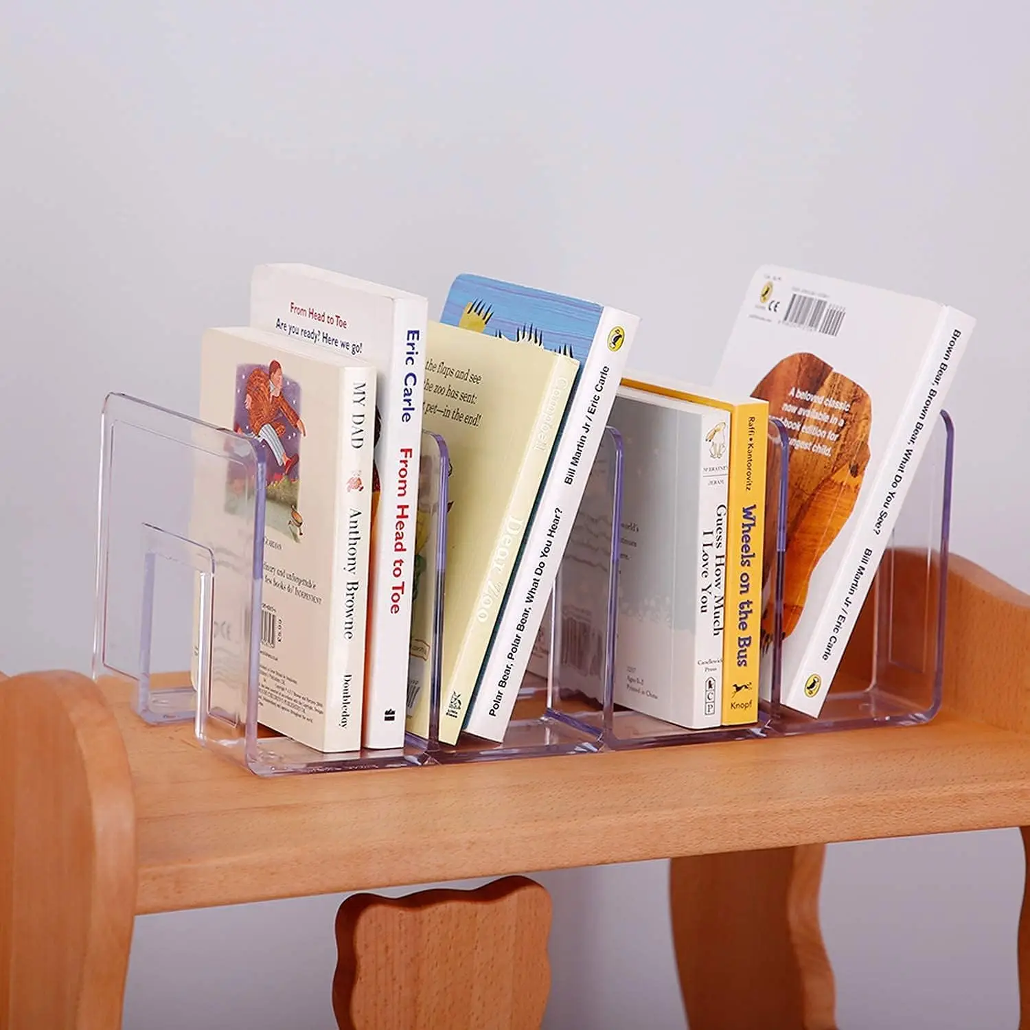 2 pezzi in acrilico trasparente per scrivania, selezionatore di file, borsa/organizzatore di borse, divisore per frizione, cartella in rete, forniture per ufficio, supporto per libreria