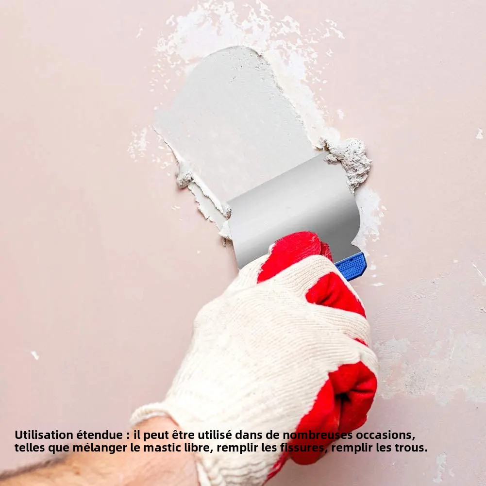 Kit d'outils de peinture à lame sans tige, couteaux de remplissage continentaux sériousement bons, à utiliser rapidement pour la réparation de cloisons sèches à domicile 4 pièces