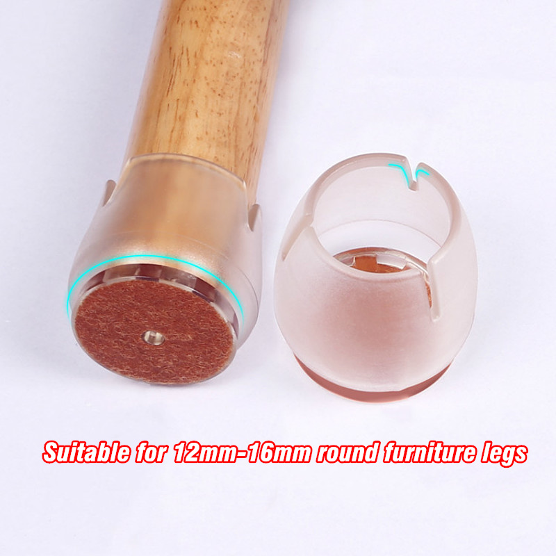 24Pcs ซิลิโคนเก้าอี้หมวกตารางฟุตสำหรับรอบ12-16มม.ด้านล่างลื่นเฟอร์นิเจอร์ครอบคลุมถุงเท้าป้องกันเท้า Pad