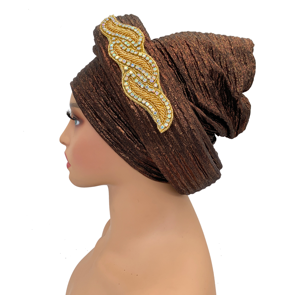 Moda africano turbante boné feminino autogele headtie senhora cabeça envolve nigeria casamento chapelaria turbante mujer