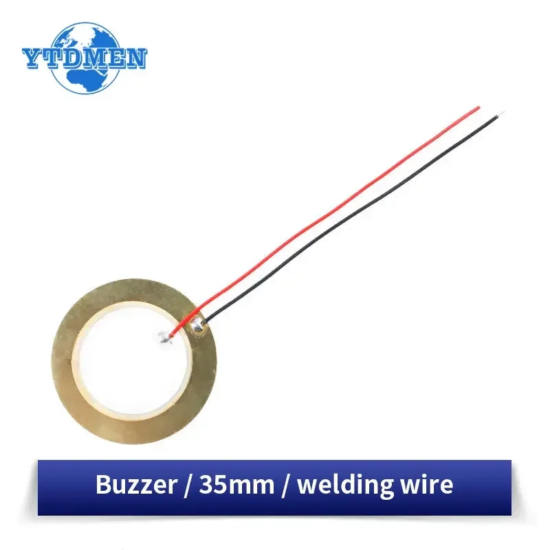 Placas de oblea de cerámica piezoeléctricas con cable, diámetro 12MM 15MM 18MM 20MM 27MM 35MM 50MM altavoz zumbador de cobre, 10/20 piezas