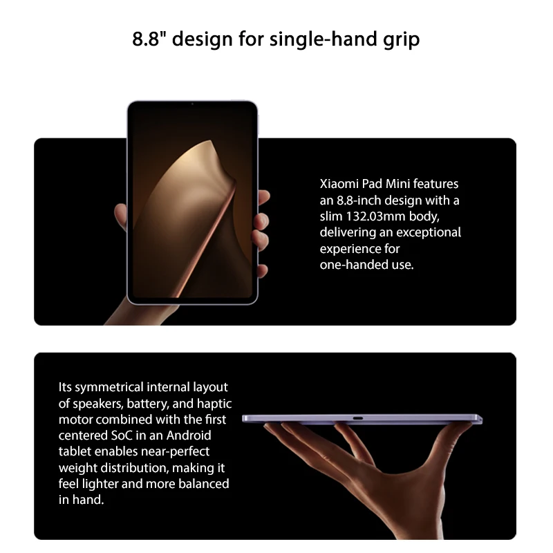 Xiaomi Pad Mini Global Version 8,8-дюймовый сверхчеткий дисплей 3K, аккумулятор 7500 мАч, 67 Вт HyperCharge MediaTek Dimensity 9400+