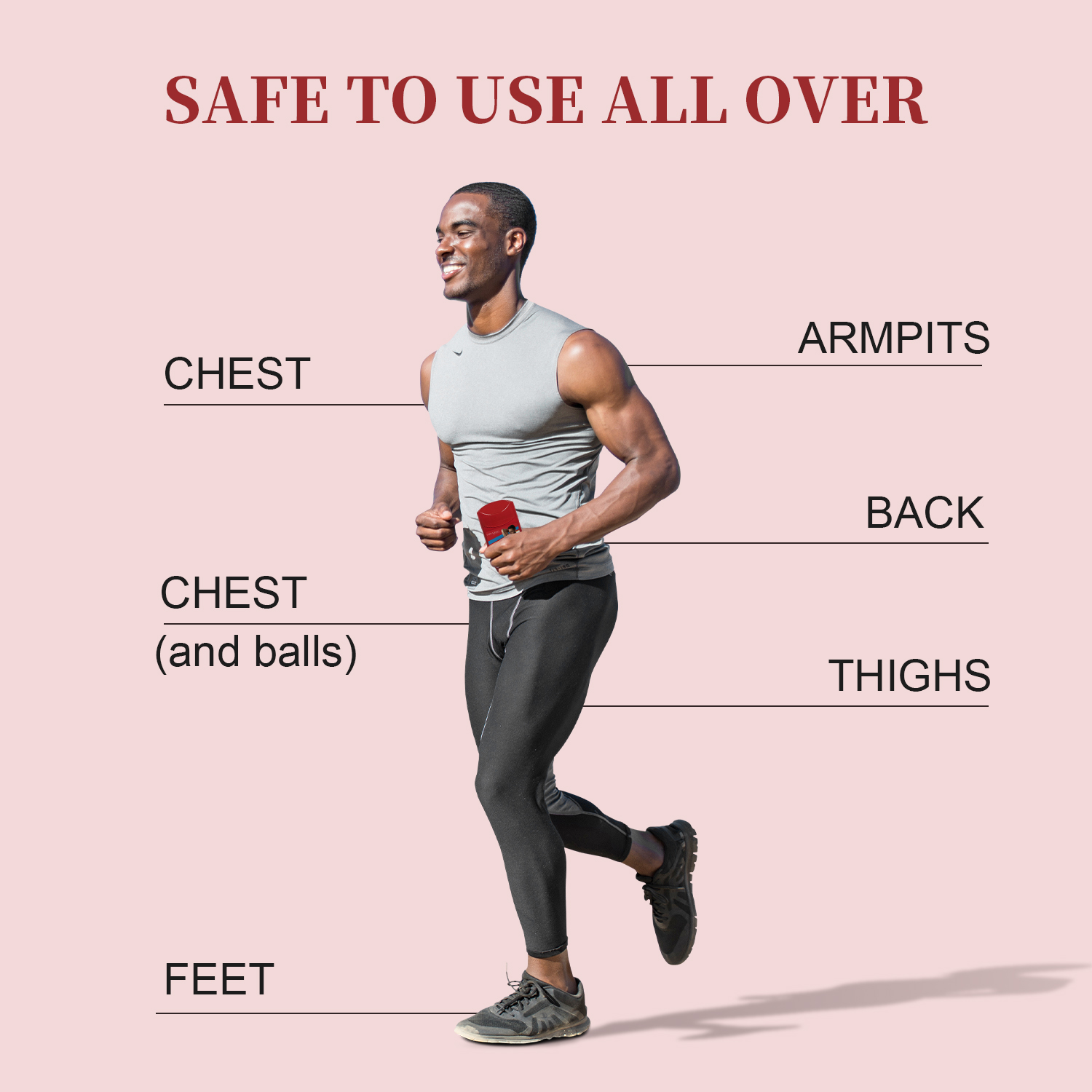 Aluminum Free Deodorant Men,High Endurance,48H Sweat Defense & Odor Protection,Freshness & Lasting,Pure Sport Scent