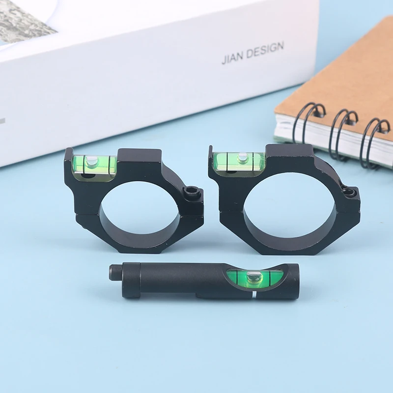 Soporte de abrazadera de tubo de equilibrio, accesorio de nivel de acabado negro mate, 25,4mm, 30mm, 20mm, nivel de burbuja de bayoneta, 1 unidad