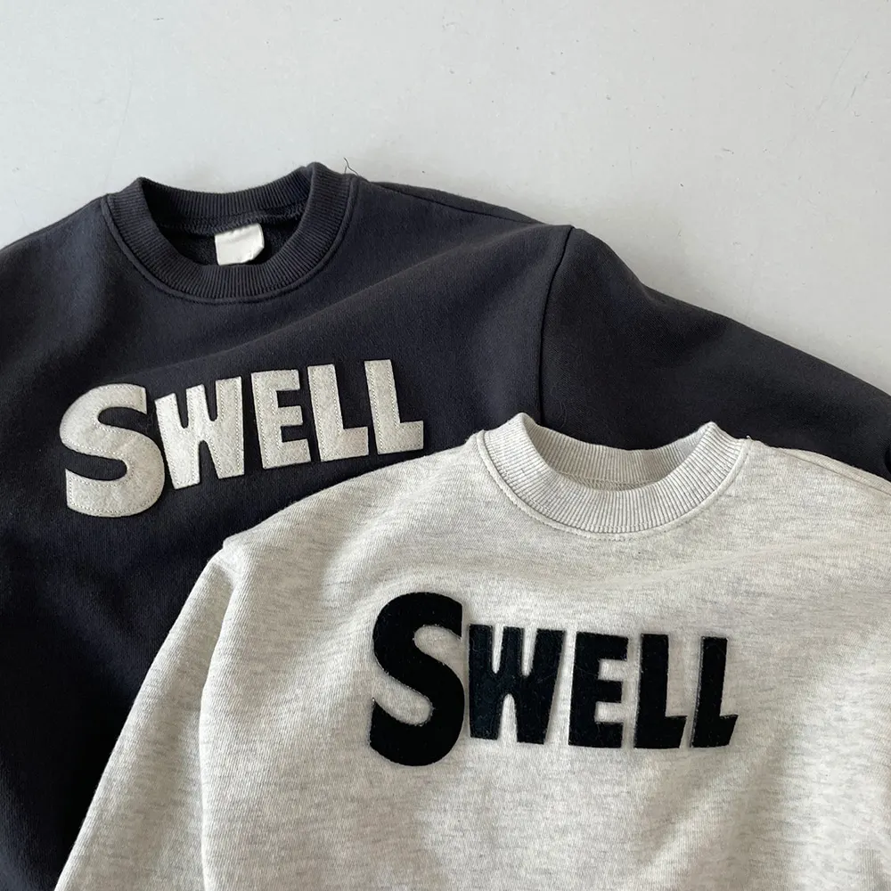 Sudadera holgada de algodón para bebé y niño, suéter deportivo con letras, moda coreana