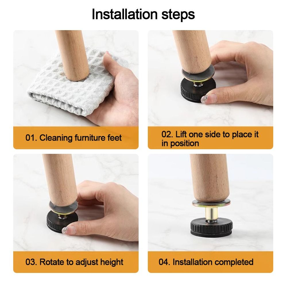 Patas ajustables para muebles, marco de cama roscado, antivibración, tope de cabecero, fijador para armarios, sofás, evita el aflojamiento de la cabecera