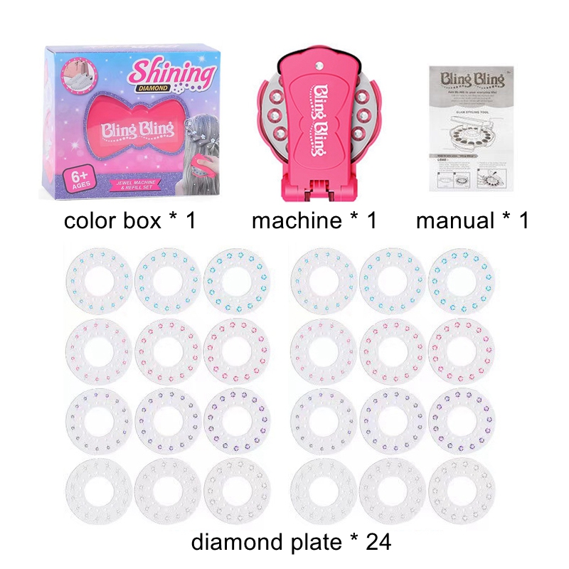 Mädchen-Set mit 180-Edelsteinen, Make-up-Sets, Spielzeug, Glas, Kristall, Strass, Kunst, Dekoration, DIY, Prinzessin, Haar-Design, Schuhe, Aufkleber