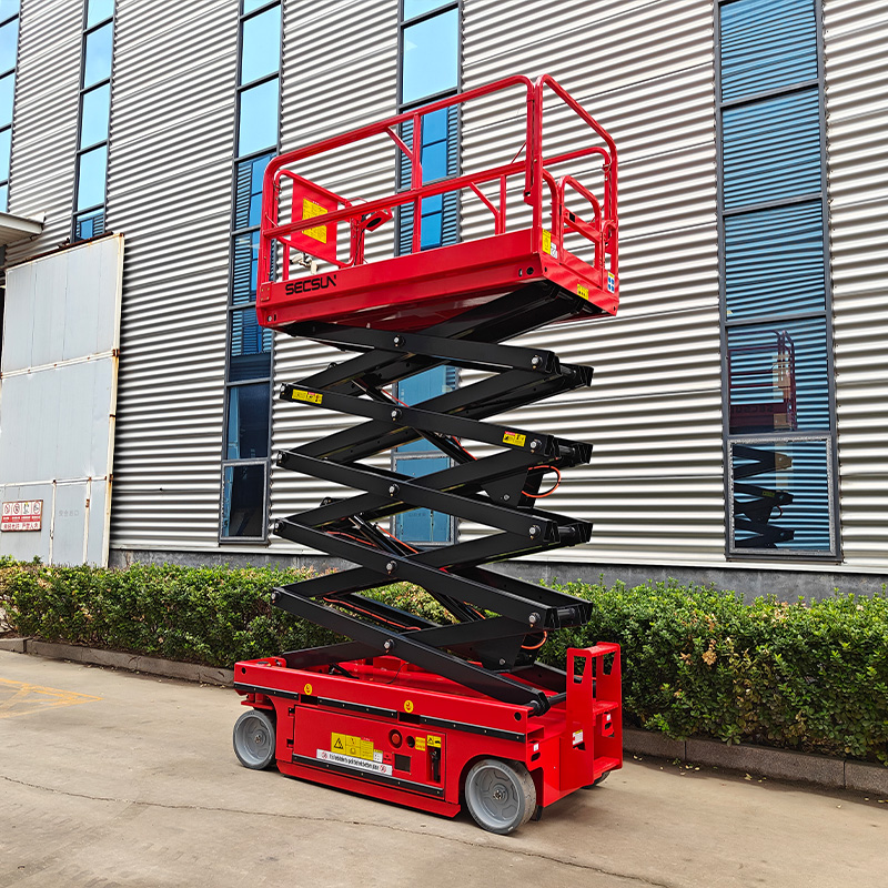 Plataforma de trabajo aéreo 320kg 227kg 10 ~ 16M plataforma elevadora de tijera hidráulica autopropulsada mesa elevadora de escalera eléctrica