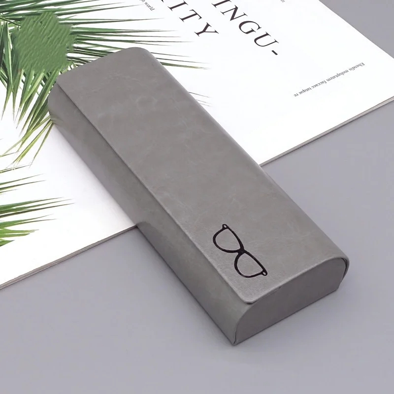 Estojo de óculos nova moda miopia sol olho caixa masculino e feminino moda anti-pressão espelho caso