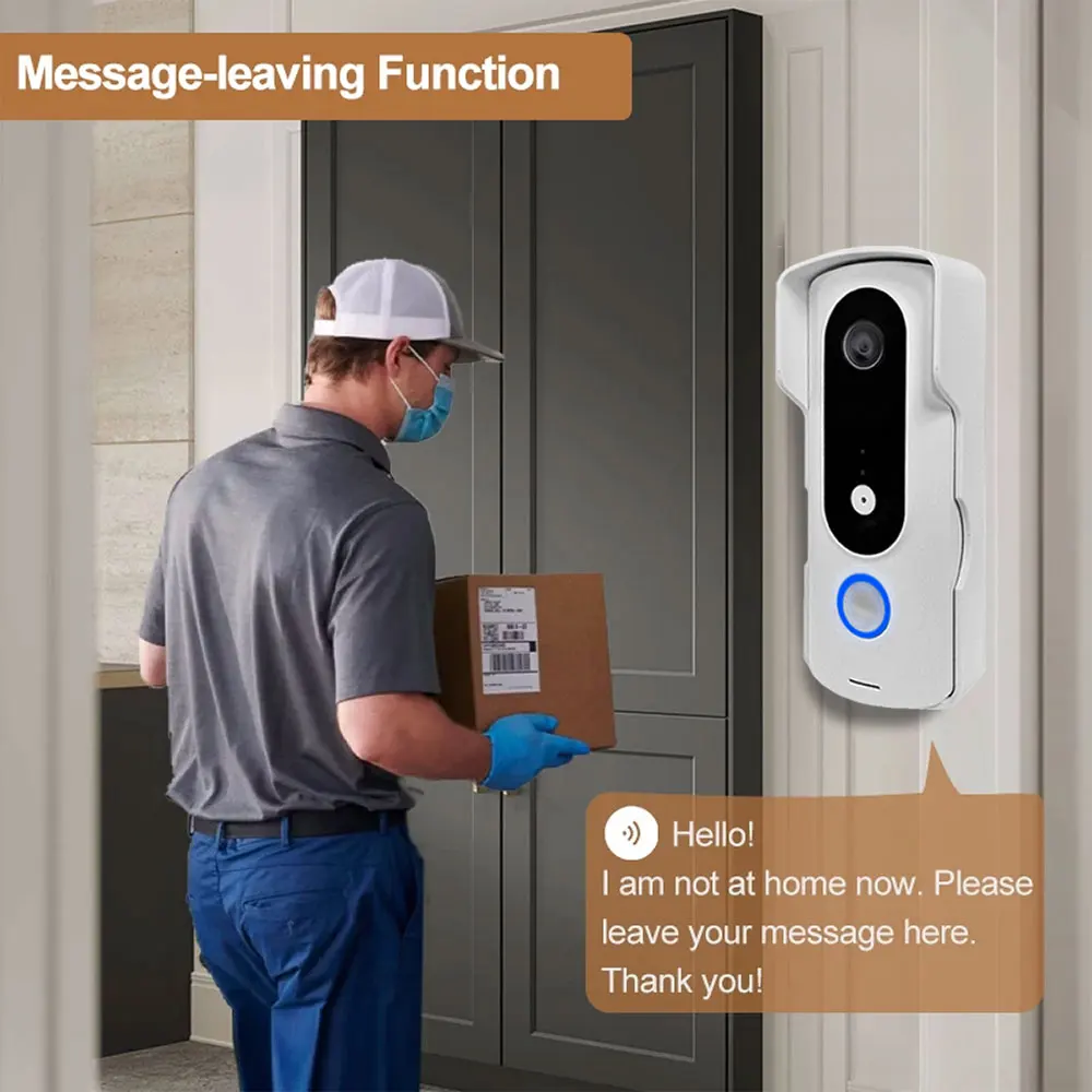 2 Wire Smart Home Tuya Wifi 1080P Video Intercom Video Door Phone 7'' Color Touch Screen Camera Doorbell Door Security System