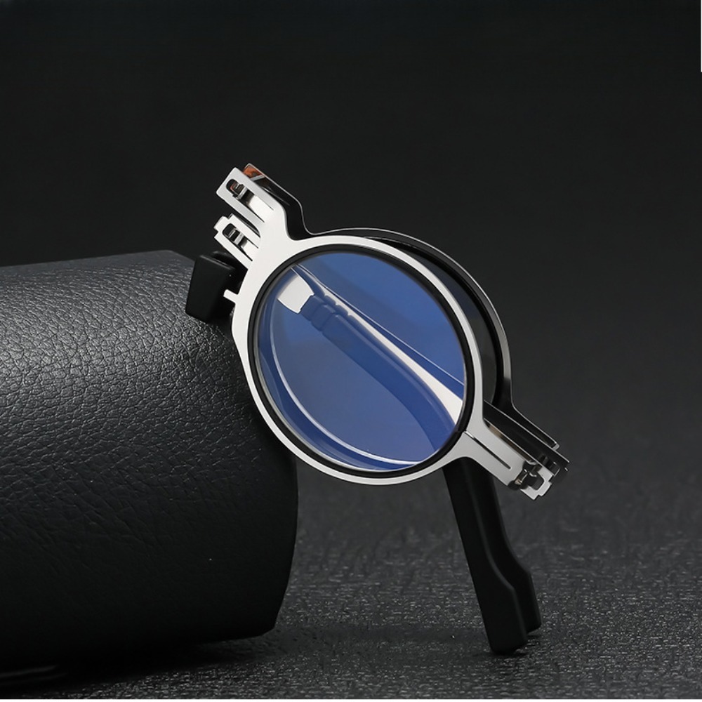 男性と女性のためのポータブル老眼鏡,折りたたみ式,超軽量,模造品,レトロ,HD,中年および高齢者向け