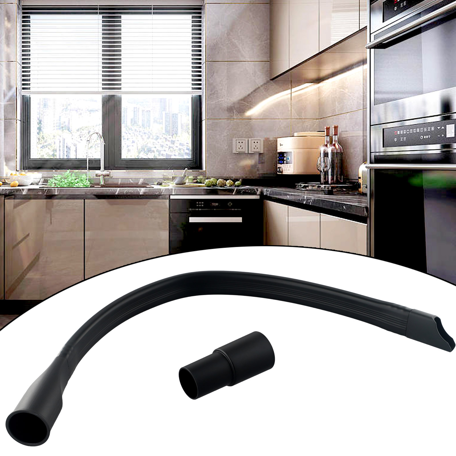 Boquilla plana larga, adaptador de 35mm, juego de manguera, cabezal de limpieza, succión, manguera para hendiduras Extra larga Flexible, herramienta para accesorios para aspiradoras