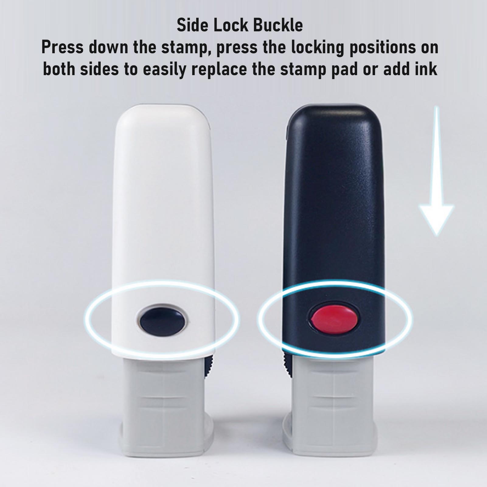 Datumstempel 25x2,8 mm Engelse datum Duidelijke opdruk Sneldrogend Verstelbare zelfinktende stempel Zelfinktende datumstempel