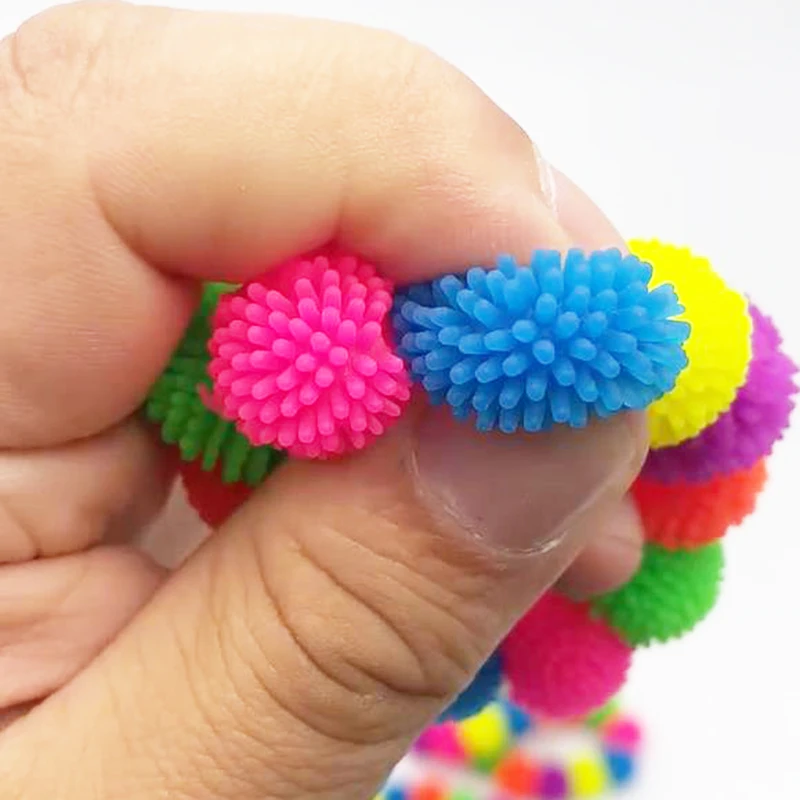 12 Chiếc Nhiều Màu Gai Nhọn Phòng Hộ Bóng Vòng Tay Vòng Đeo Tay Mới Lạ Fidget Đồ Chơi Bóp Squishy Cảm Giác Căng Thẳng Giảm Antistress Đồ Chơi