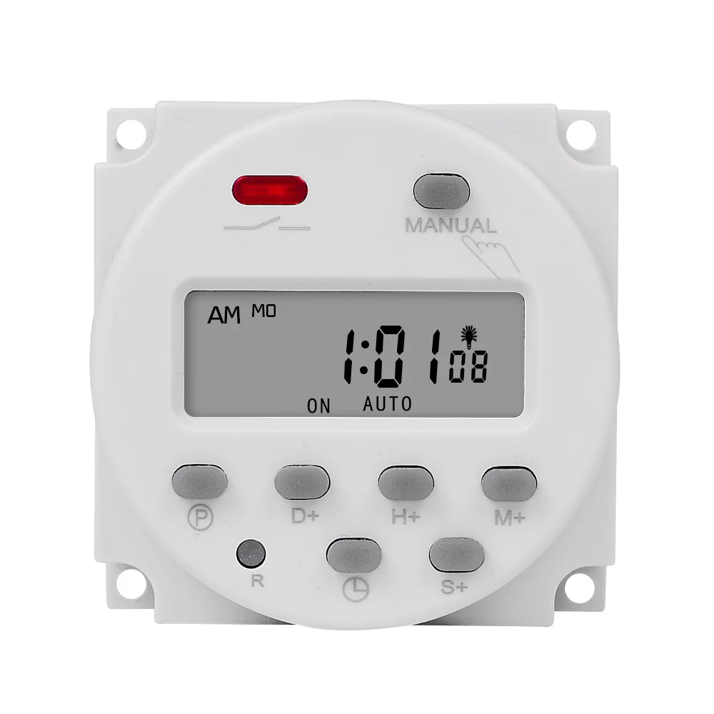 1 Khoảng Thời Gian Thứ Hai 5V 12V 24V 110V 220V Màn Hình LCD Kỹ Thuật Số Công Tắc Hẹn Giờ 7 Ngày Hàng Tuần có Thể Lập Trình Thời Gian Tiếp Lập Trình Viên CN101S