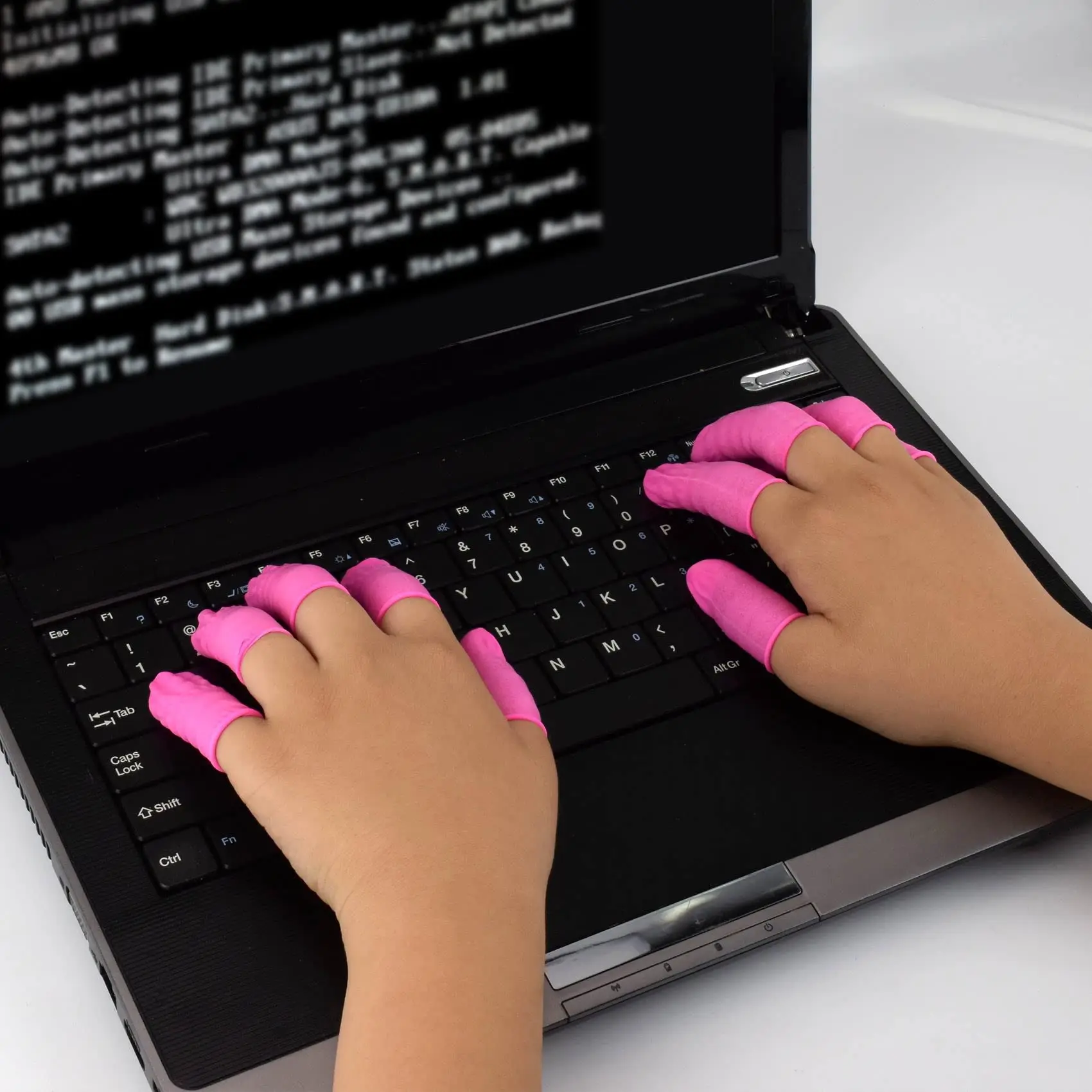 100 Uds. Cunas de látex para dedos, protectores de dedos desechables no alergénicos sin polvo para belleza, manicura, reparación electrónica