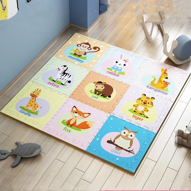Tatame ชั้นเล่น Mats 9PCS เกมส์เด็ก30X30ซม.เล่นเด็ก Mat หนา1ซม.กิจกรรมสำหรับเกมส์เด็ก Mat Room Mat เสื่อเท้า