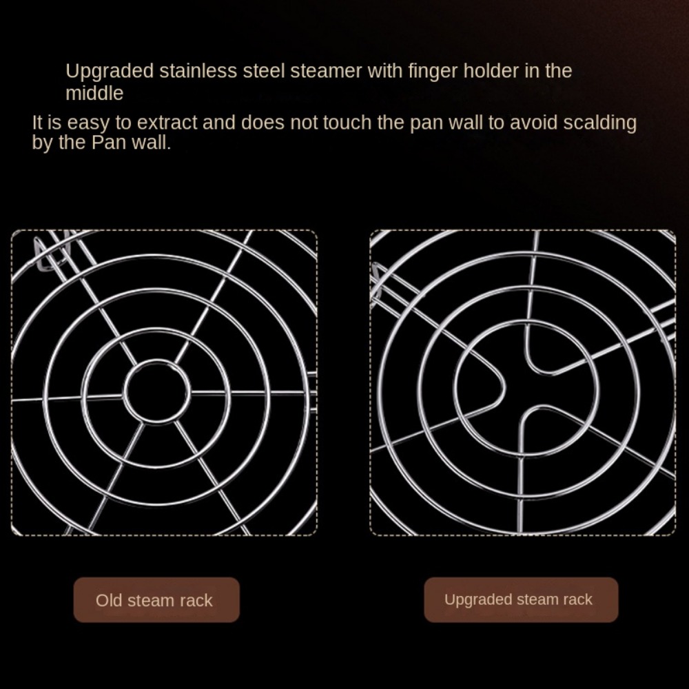 15.5-27.5cm Stainless Steel Steamer Rack Heavy Duty Round Durable Pot Pan Pressure Cooker Trivet Kitchen Cookware Accessories