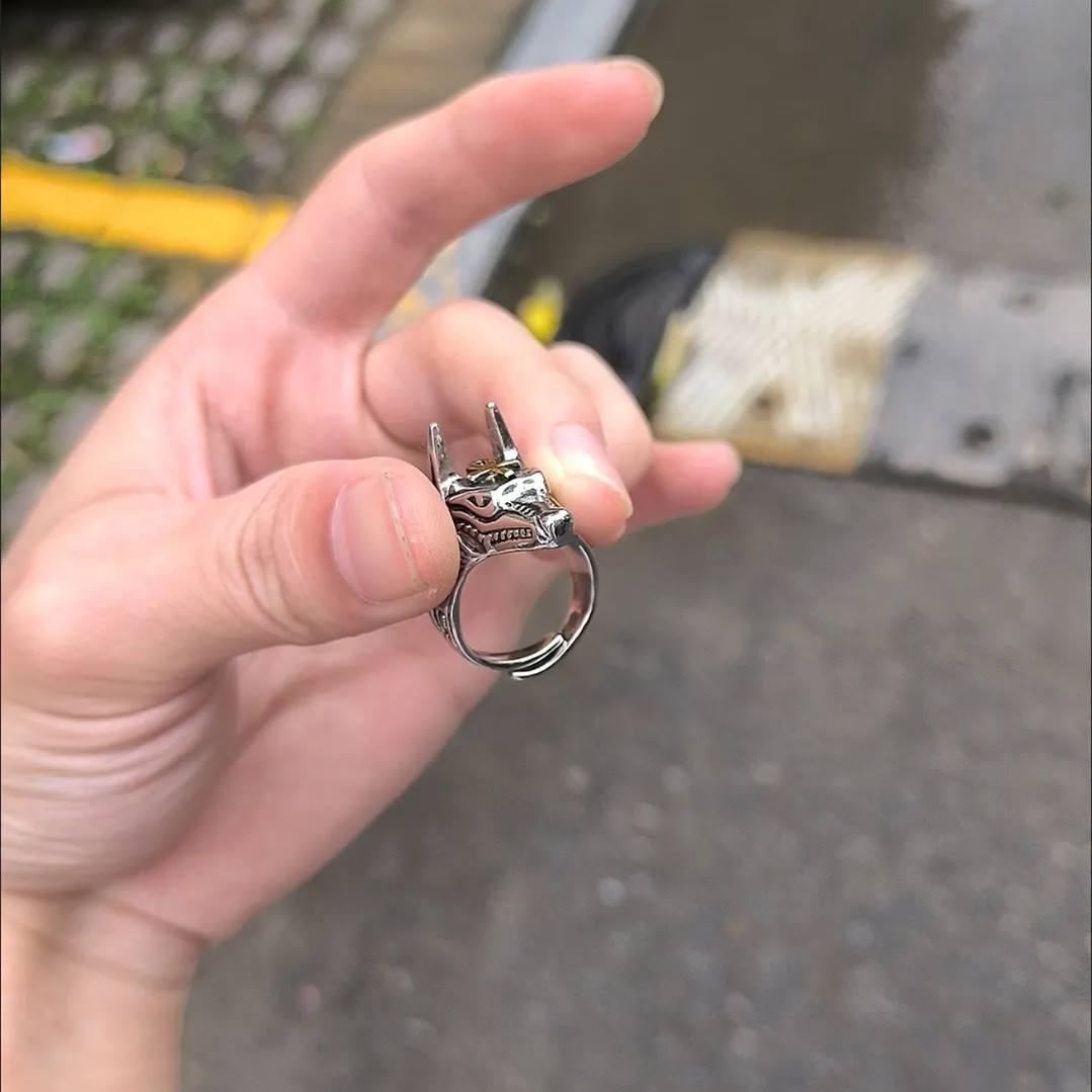 Anillo de autodefensa tamaño ajustable protección de seguridad Personal hombres mujeres Universal Retro