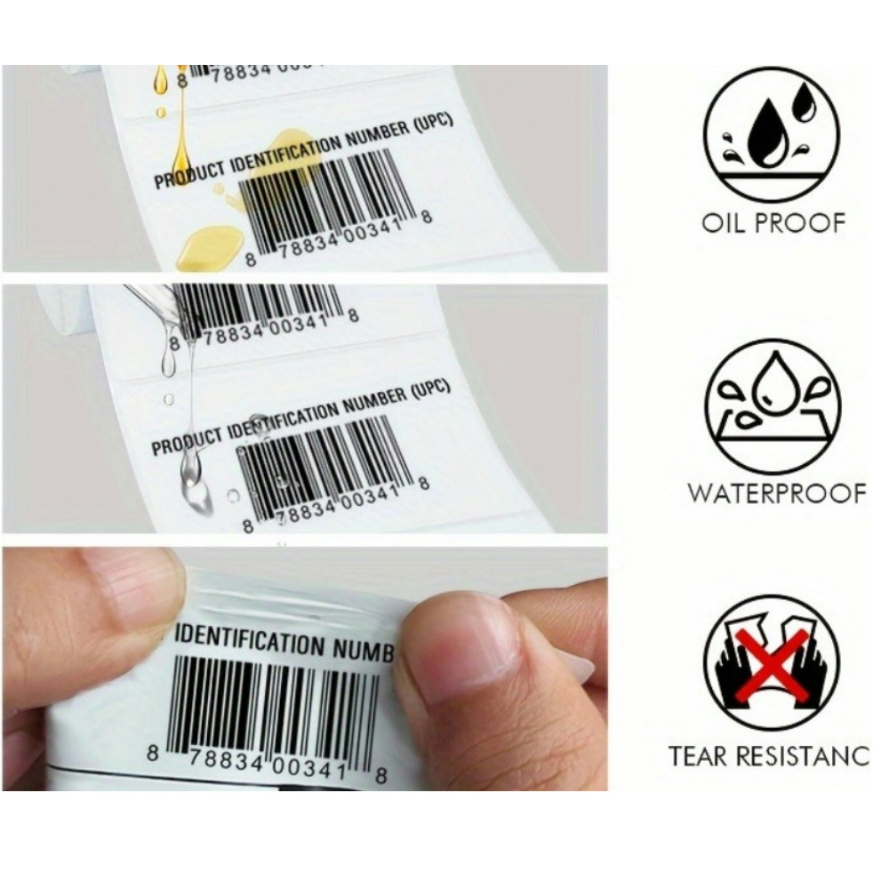 50 mm breiter Thermo-Etikettenaufkleber, wasserfest, weiß, selbstklebendes Etikettenpapier, Preisschild, Kleidung, Ware für Thermodrucker