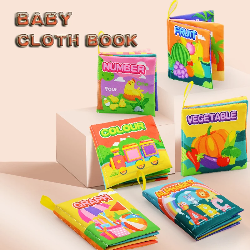 Juguetes Montessori para bebés de 0 a 12 y 24 y 36 meses, juguete interactivo de aprendizaje temprano para padres e hijos, alfabeto Lore, novedad, rompecabezas, libros de tela