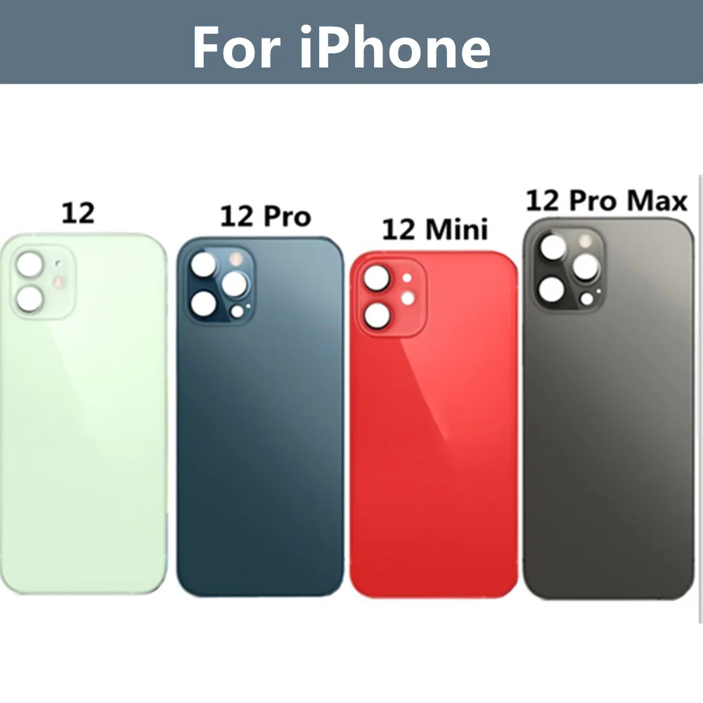 Large hole back glass battery back cover For iPhone 12 12 Pro 12Pro Max shell for iPhone phone shell battery door cover 12mini