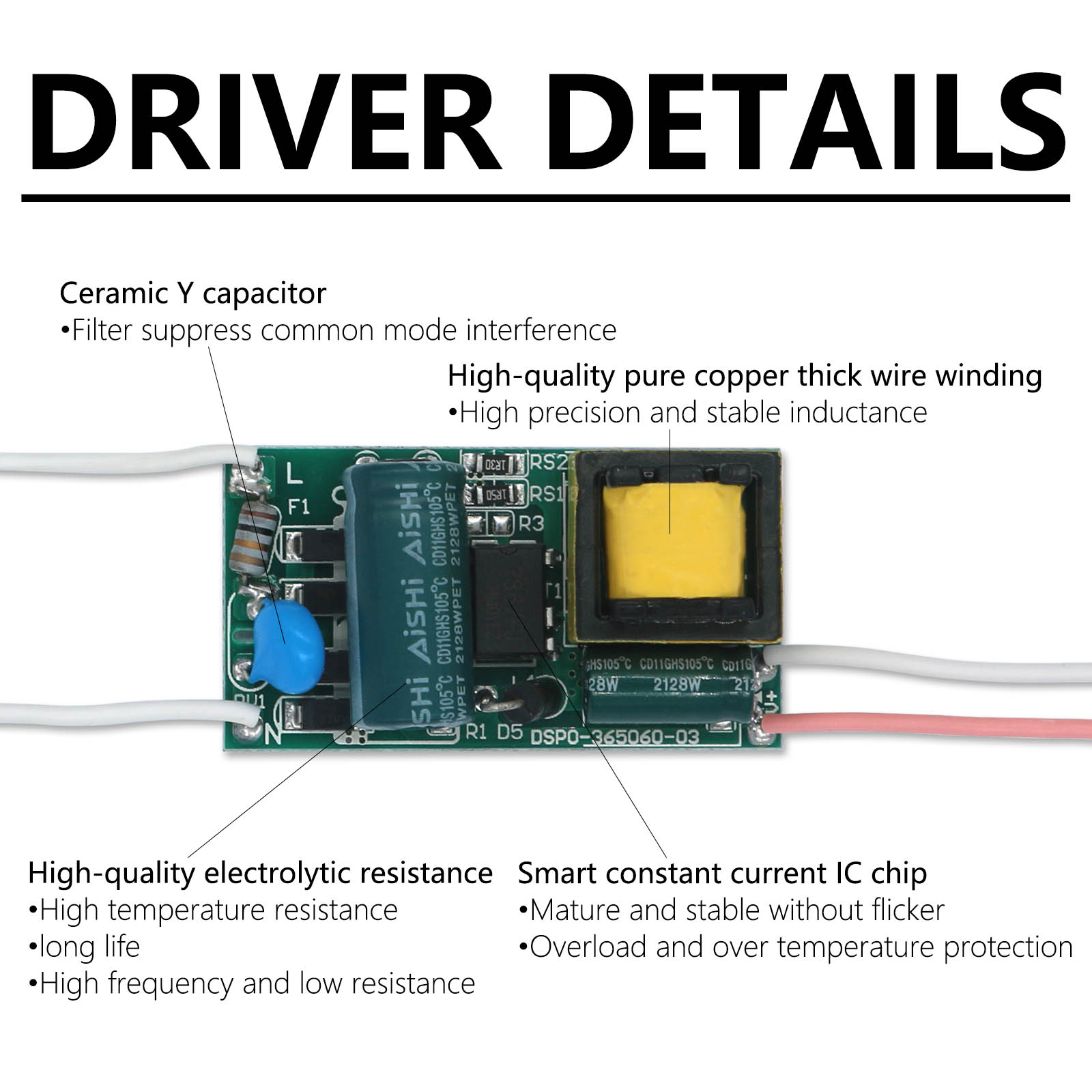 Treiber für LEDs 8-25w 18-36w 36-50w Adapter Transformator Netzteil 250ma 300ma Licht transformator