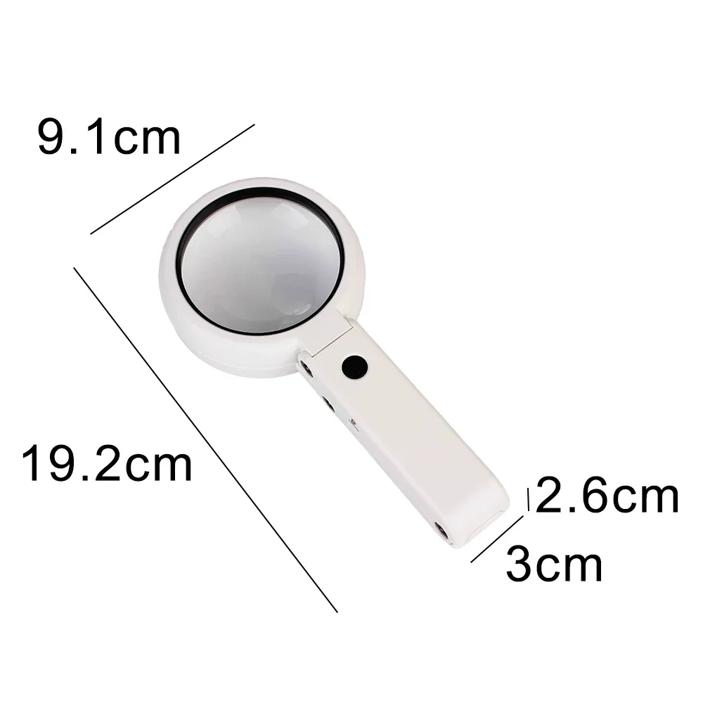 Vergrootglas met 11x vergroting Handbediend 8 LED-licht Sieradenvergrootglas Multifunctioneel draagbaar ontwerp