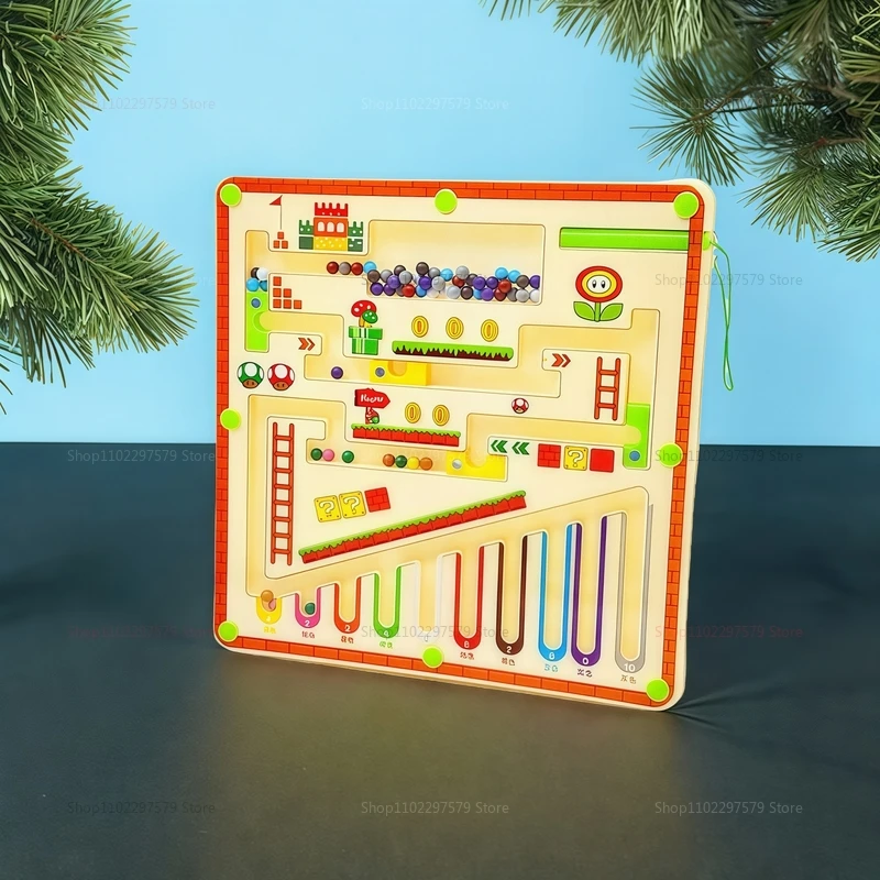 Montessori Magnetic Rolling Maze For Kids Hand Eye Coordination  Thinking Puzzle Toys For Kindergarten Learning and Development