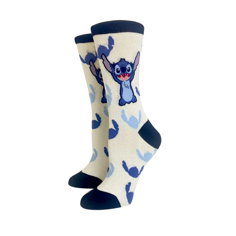 5 pares de calcetines de punto de dibujos animados para mujer, calcetines cómodos de algodón de Anime, calcetines informales felices y divertidos, talla 35-40