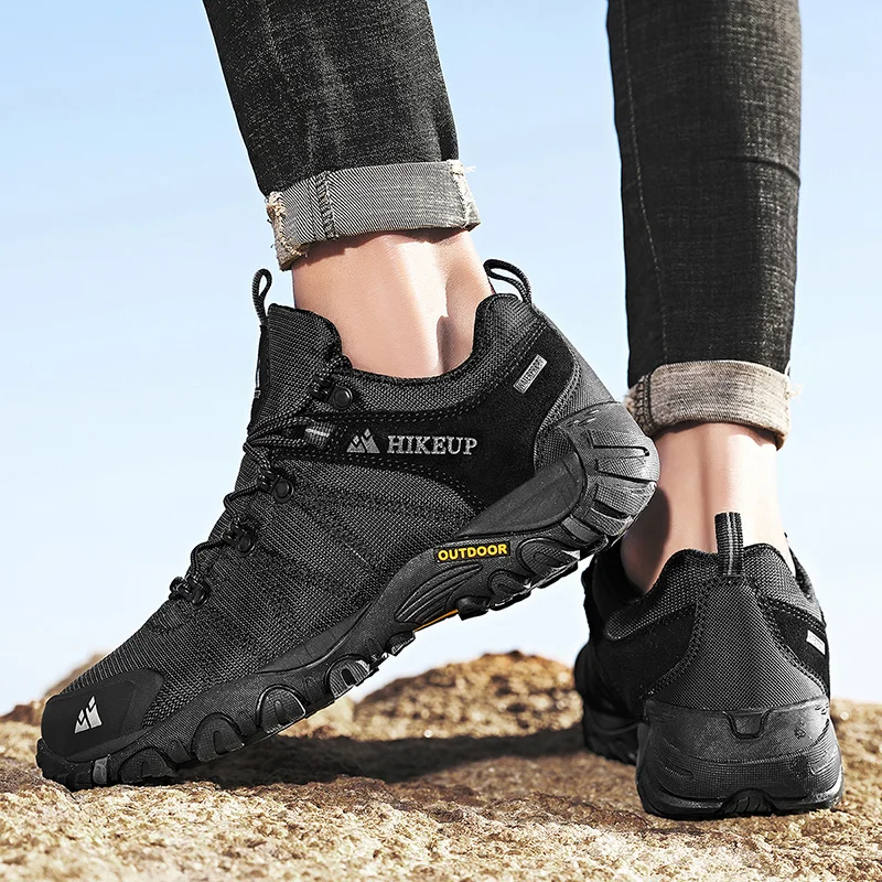 HIKEUP Rutschfeste Herren-Wanderschuhe, atmungsaktiv, verschleißfest, spritzwassergeschützt, Klettern, Herren-Sneaker, Tourismus, Bergschuhe