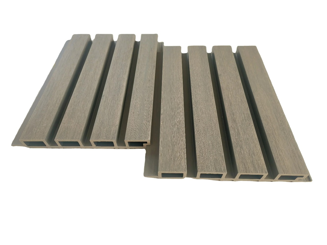 Paneles de pared WPC, paneles de pared de rejilla de madera de plástico, barandillas protectoras de suelo para terraza y patio al aire libre, impermeables y anticorrosión