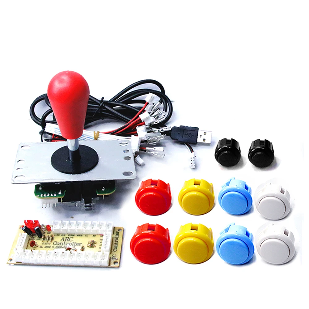 Kopie SANWA Spiel Maschine Arcade Konsole DIY Kit 8-wege Joystick Push Tasten Für PC Raspberry Pi Null Verzögerung USB Board Controller