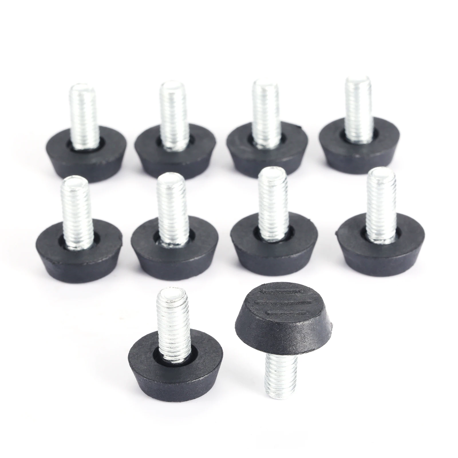10Pc Black Furniture Legs Anti-slip Foot Riser Adjustable Height Plastic Base Table Cabinet Leg Pad Feet Leveler Floor Protector