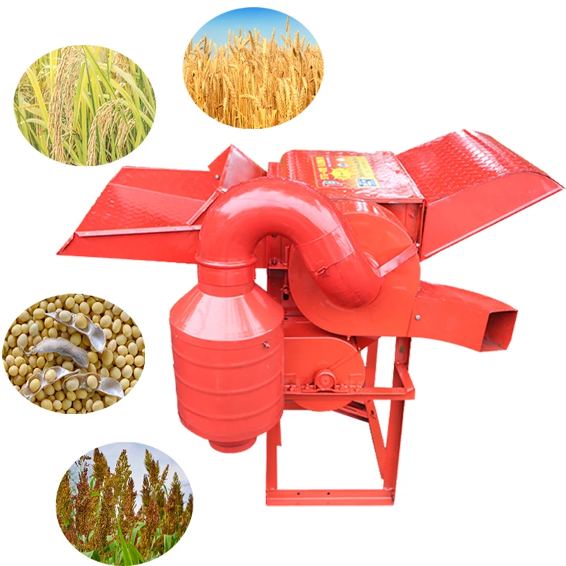 FENGJIUTIAN motor de gasolina Mini multifuncional arroz trigo frijoles sorgo mijo trilladora trilladora eléctrica máquina descascaradora