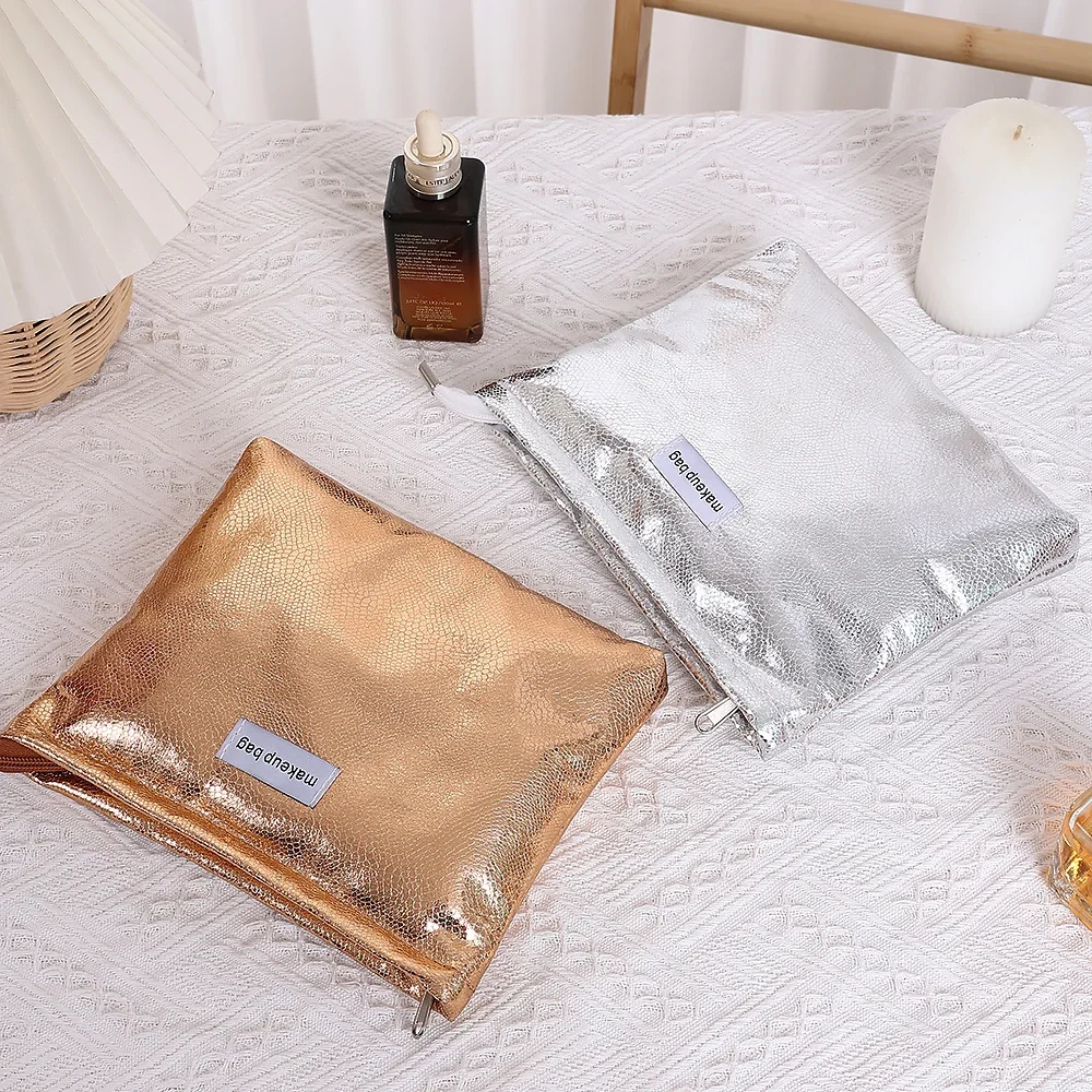 แฟชั่น SHINY Sequins กระเป๋าเครื่องสําอางแบบพกพาผู้หญิงคลัทช์กระเป๋าซิปกระเป๋าถือแต่งหน้าอุปกรณ์อาบน้ําเก็บกระเป๋าสแควร์ขายส่ง