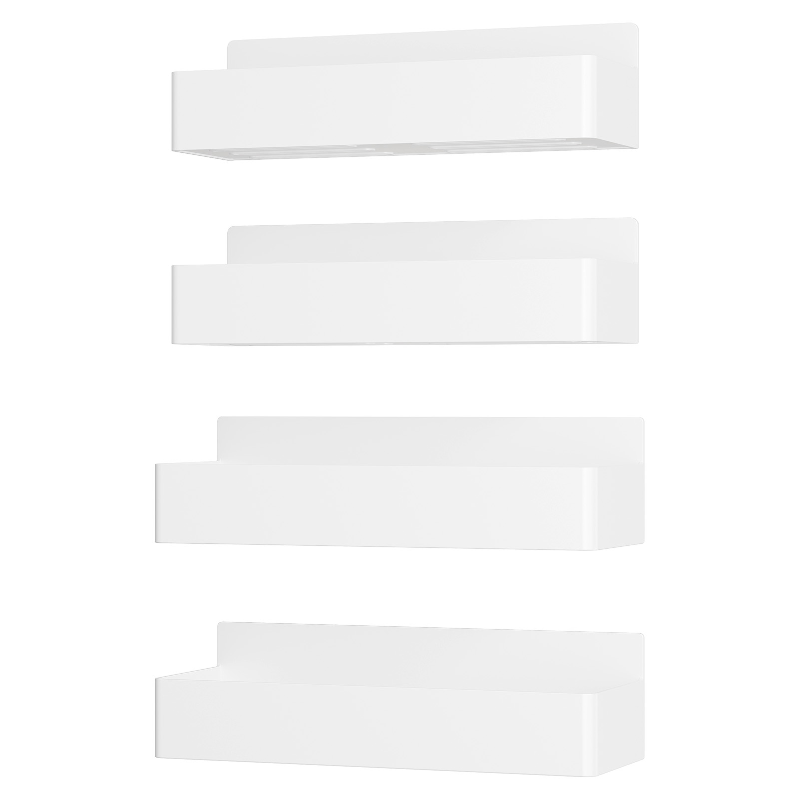 4PCS Magnetic Kitchen Shelves White Plastic Refrigerator Side Organizer Spice Seasoning Racks Household Multi-function Accessory